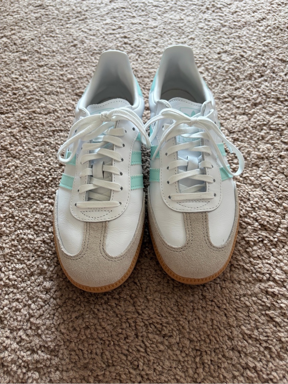 Adidas Samba Sneakers with Mint Accents